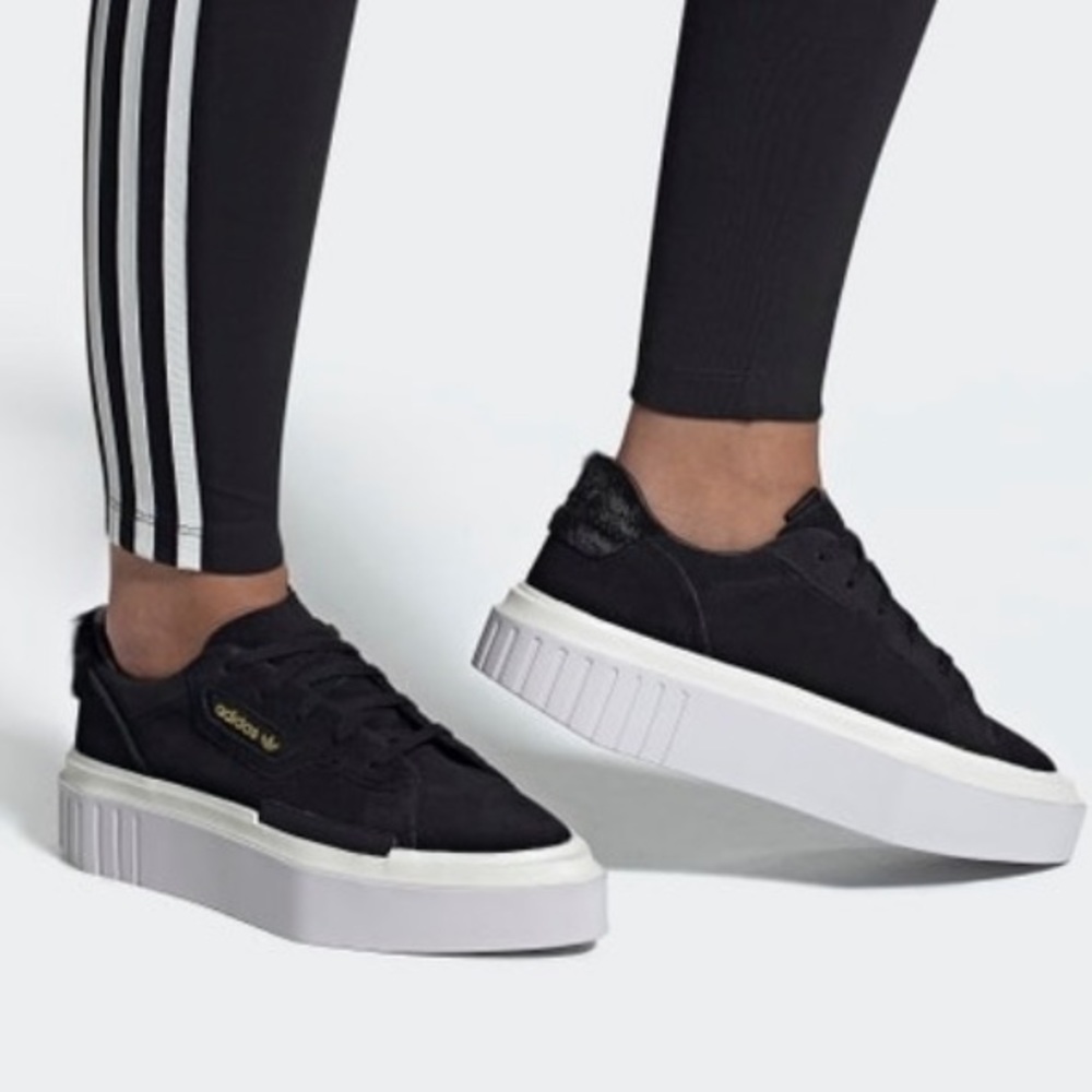 Adidas black Hypersleek platform sneakers